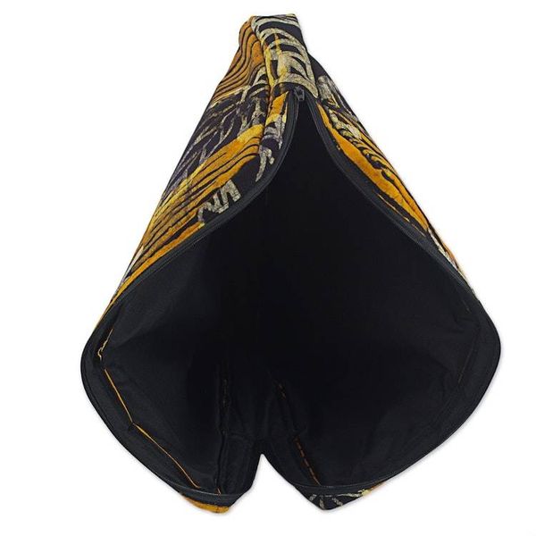 Alternate image for Batik Cotton14 Inch Tablet Sleeve in Saffron from Ghana Leafy Protector