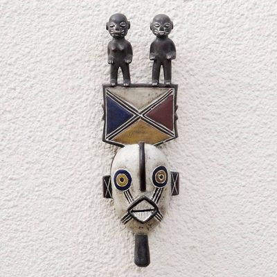 Alternate image for Burkina Faso Africa wood mask Mossi Fertility Image
