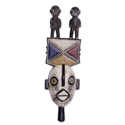 Alternate image for Burkina Faso Africa wood mask Mossi Fertility Image