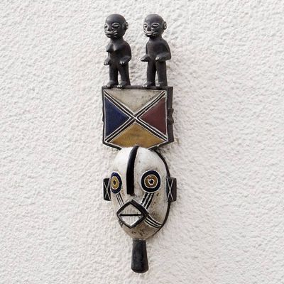 Alternate image for Burkina Faso Africa wood mask Mossi Fertility Image
