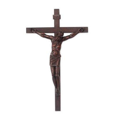Alternate image for Mahogany wall sculpture Christ on the Cross