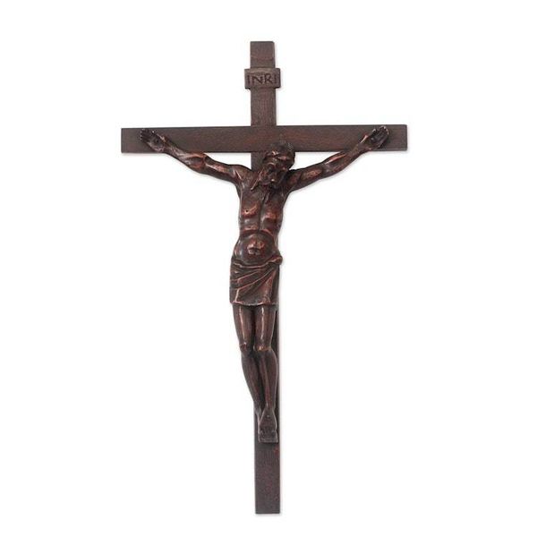 Alternate image for Mahogany wall sculpture Christ on the Cross