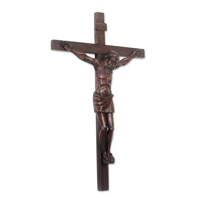 Alternate image for Mahogany wall sculpture Christ on the Cross