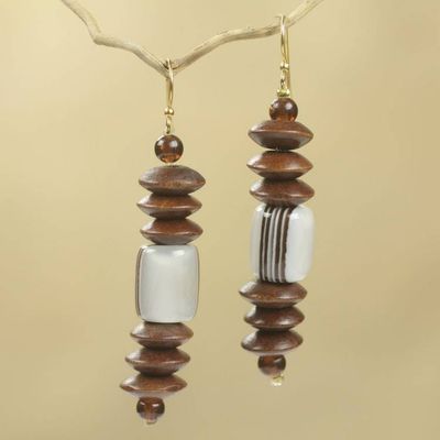 Alternate image for Fair Trade Beaded African Earrings Crafted by Hand Kafui