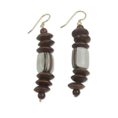 Alternate image for Fair Trade Beaded African Earrings Crafted by Hand Kafui