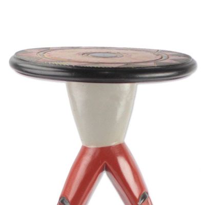Alternate image for Hand-Carved Cedar Wood Accent Table from Ghana Red Faces