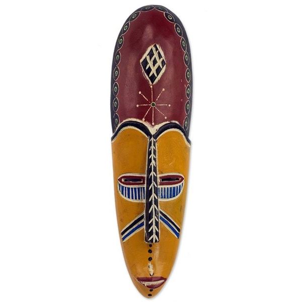 Alternate image for Artisan Crafted Decorative Wood African Mask Kantanka