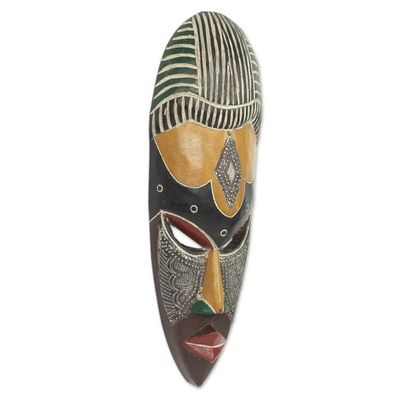 Alternate image for Handcrafted African Mask Original Artisan Design Obla Nuu