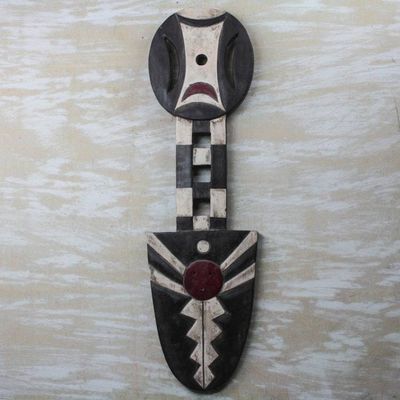 Primary image for Brown and Off-White African Wood Decorative Wall Mask Dynamic Power