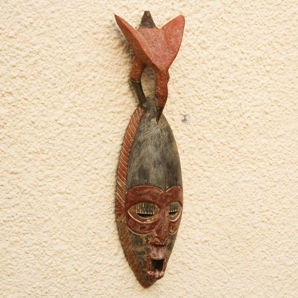 Alternate image for African Wood Mask with an Eagle on Top from Ghana Eagle Head