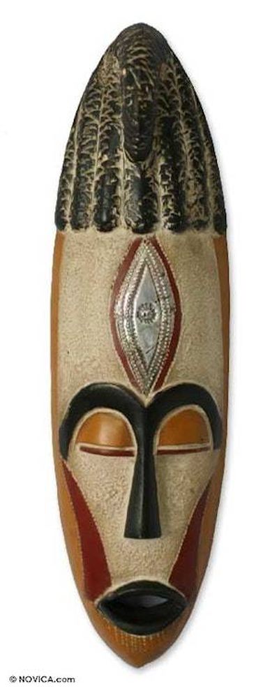 Alternate image for Hand Made Wood Mask Queen Mother