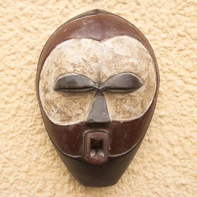 Alternate image for Handmade Wood African Mask Serene Expression
