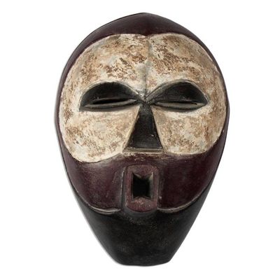 Alternate image for Handmade Wood African Mask Serene Expression