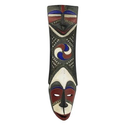 Alternate image for Decorative Sese Wood Hand Carved African Mask for the Wall Bobo Faces