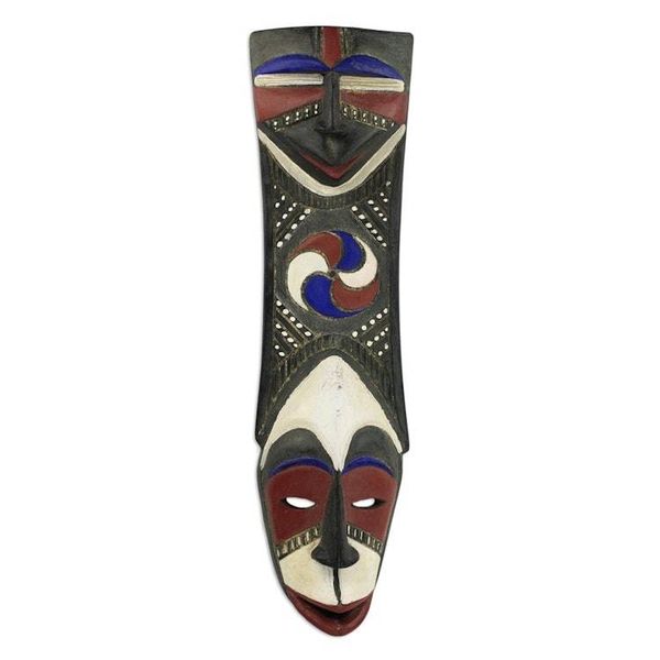 Alternate image for Decorative Sese Wood Hand Carved African Mask for the Wall Bobo Faces