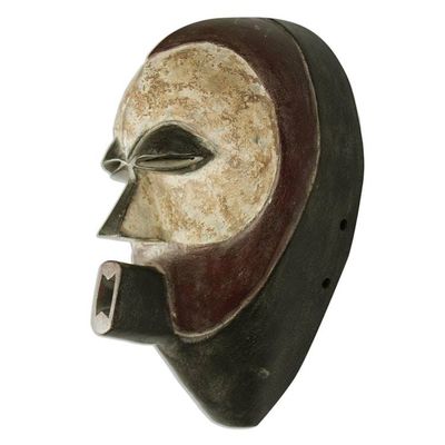 Alternate image for Handmade Wood African Mask Serene Expression