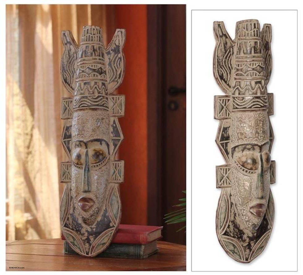 Hand Made Wood Mask 'Odo'