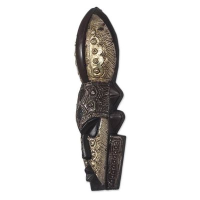 Alternate image for Royalty-Themed Sese Wood African Mask from Ghana Volta Chief