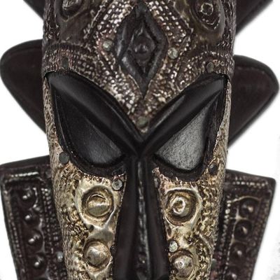 Alternate image for Royalty-Themed Sese Wood African Mask from Ghana Volta Chief