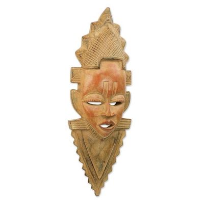 Alternate image for Handcrafted Sese Wood Cultural African Mask from Ghana Festac Celebration