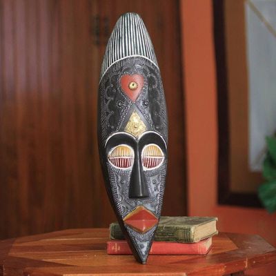 Alternate image for Artisan Crafted African Mask from Ghana Love