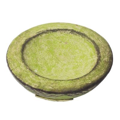 Primary image for Hand Made Aged African Decorative Ceramic Catchall Green Ewe Agbah