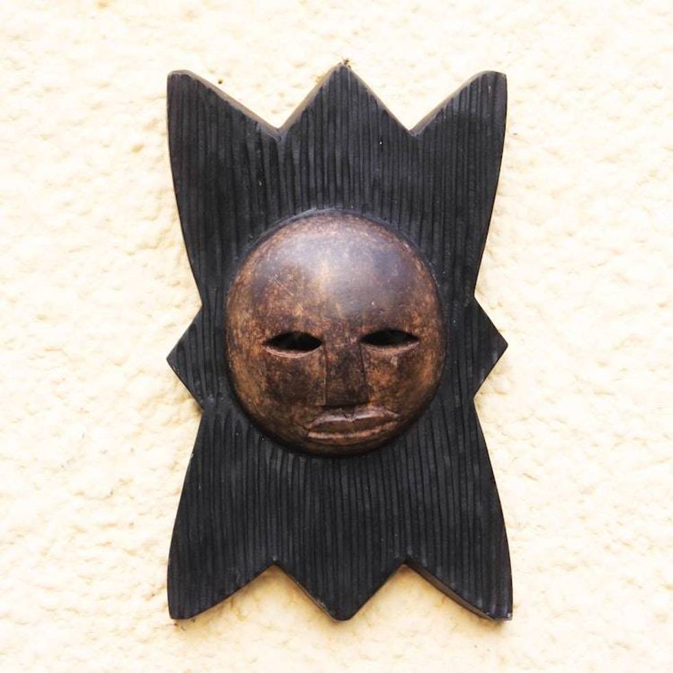 Hand Made African Wood Mask 'Good Star'