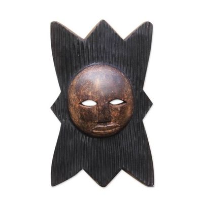 Alternate image for Hand Made African Wood Mask Good Star