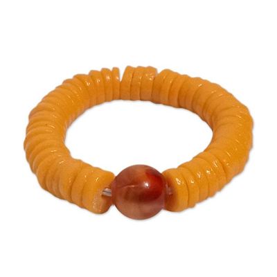 Alternate image for Agate and Recycled Plastic Beaded Stretch Bracelet Adepa Orb