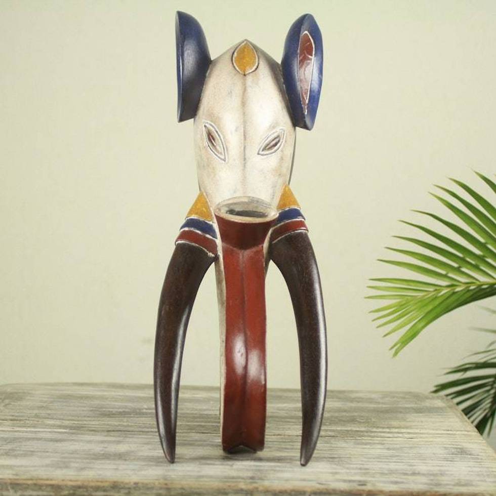 Hand Carved Guro Elephant Mask Made in West Africa 'Guro Elephant II'