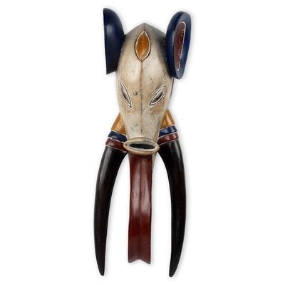 Alternate image for Hand Carved Guro Elephant Mask Made in West Africa Guro Elephant II