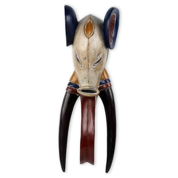 Alternate image for Hand Carved Guro Elephant Mask Made in West Africa Guro Elephant II