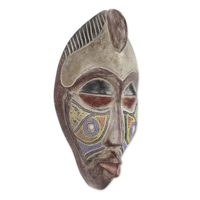 Alternate image for Original African Mask with Beadwork Nku