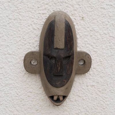 Alternate image for Congolese wood African mask Alert Boa Warrior
