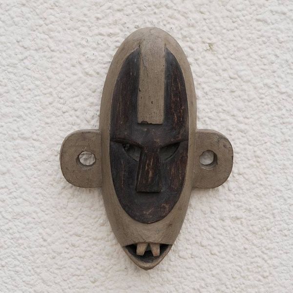 Alternate image for Congolese wood African mask Alert Boa Warrior
