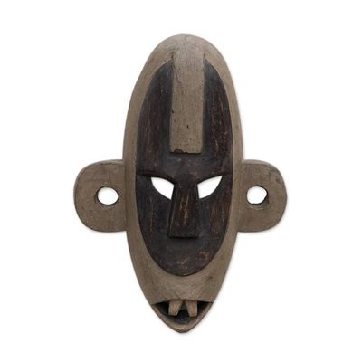 Alternate image for Congolese wood African mask Alert Boa Warrior