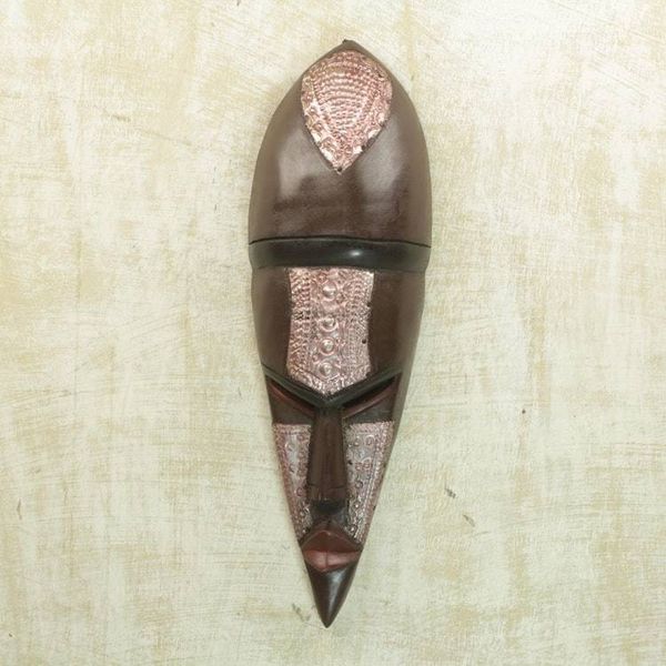Alternate image for Handcrafted Wood Mask Man from the Stars