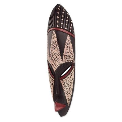 Alternate image for Artisan Crafted Wood African Wall Mask Bat Person
