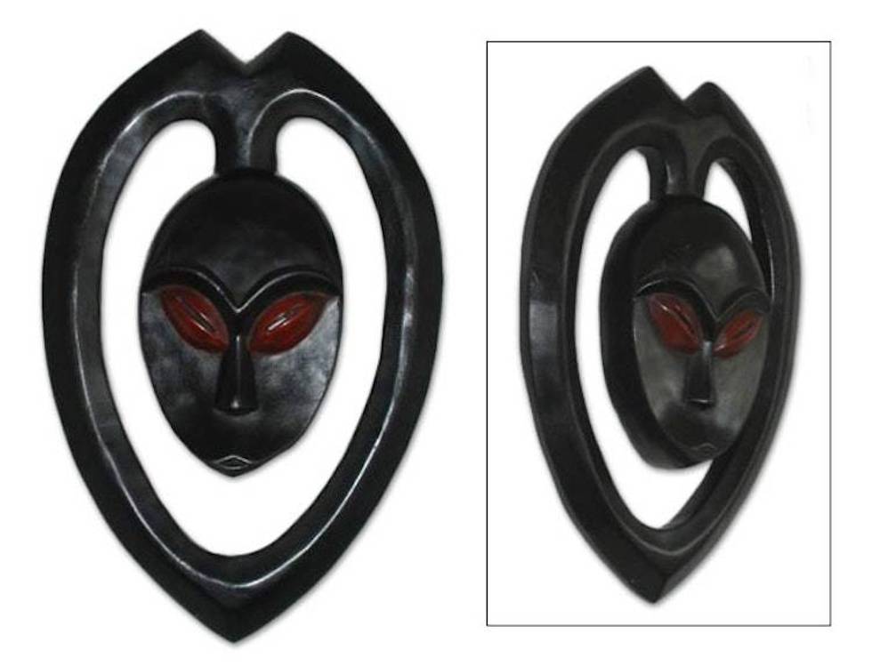 Unique African Kwele Style Wood Antelope Mask 'Ekuk'
