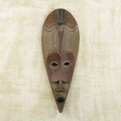 Alternate image for African wood mask Small Bird