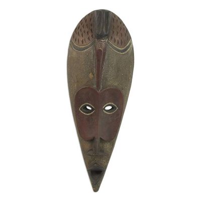 Alternate image for African wood mask Small Bird