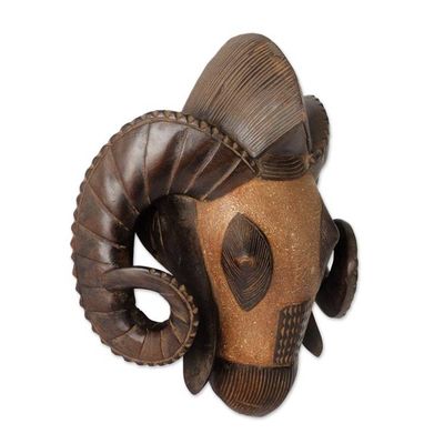 Alternate image for Hand Carved Ram Mask Baule Ram
