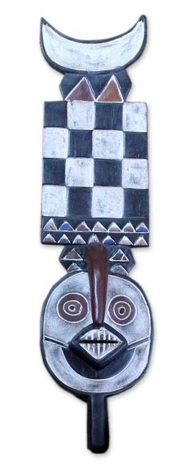 Alternate image for Unique Burkina Faso Wood Mask Bwa Bush Spirits