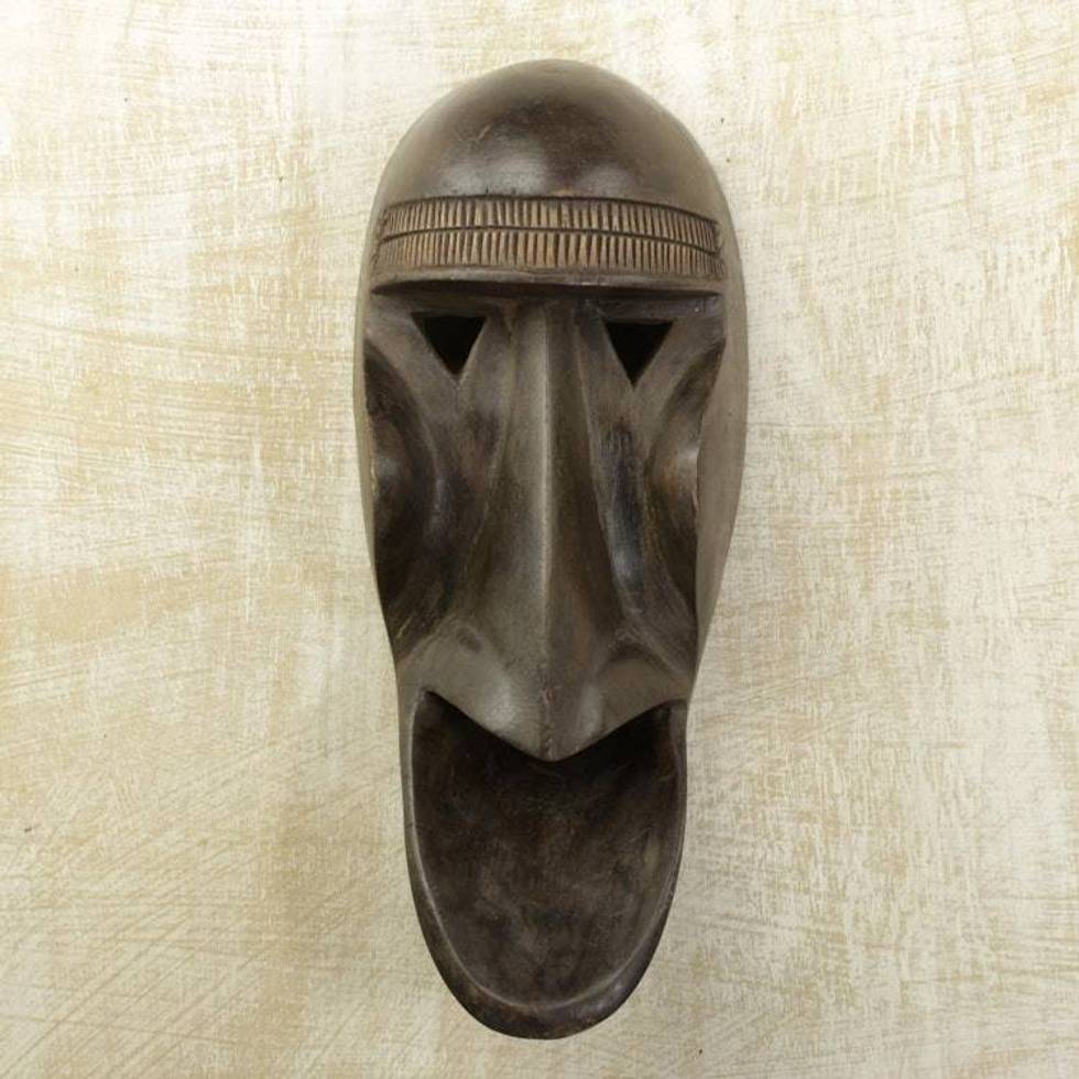 African tribal wood mask 'Ecstasy'