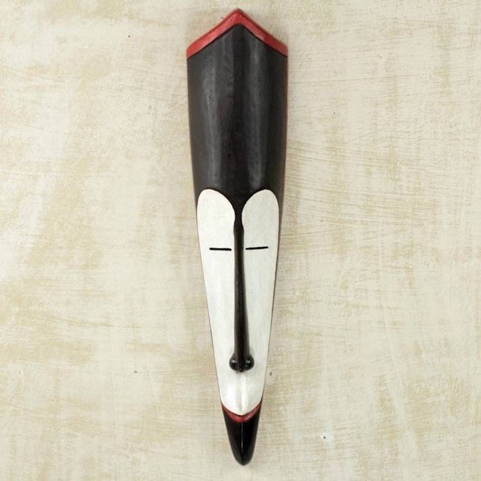 African Fang Tribe Mask of Social Order Wood Wall Mask 'Fang Ngil II'