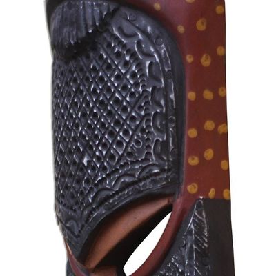 Alternate image for Hand Carved Wood and Aluminum Sculpture from Ghana Dan King
