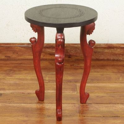 Alternate image for Hand Made Wood Accent Table African Mother