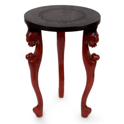 Alternate image for Hand Made Wood Accent Table African Mother