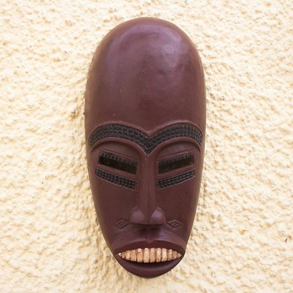 African Sese Wood Mask 'Senufo Rainmaker'