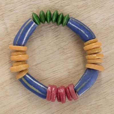 Alternate image for Artisan Crafted Eco-Friendly Bracelet from Ghana Color Bars